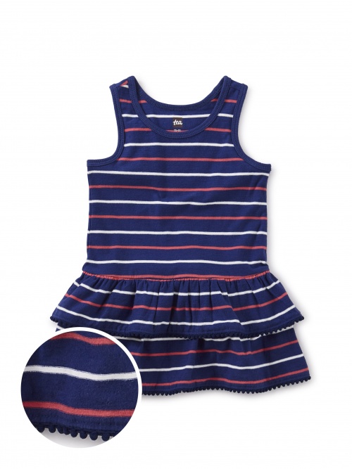 Pom Pom Trim Baby Dress