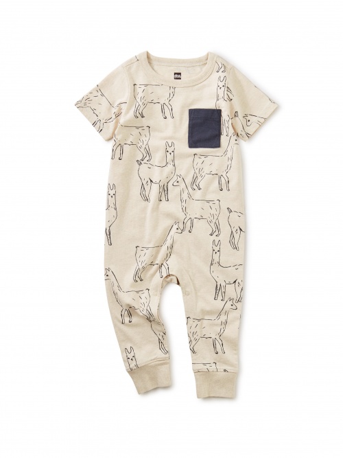 Printed Pocket Romper