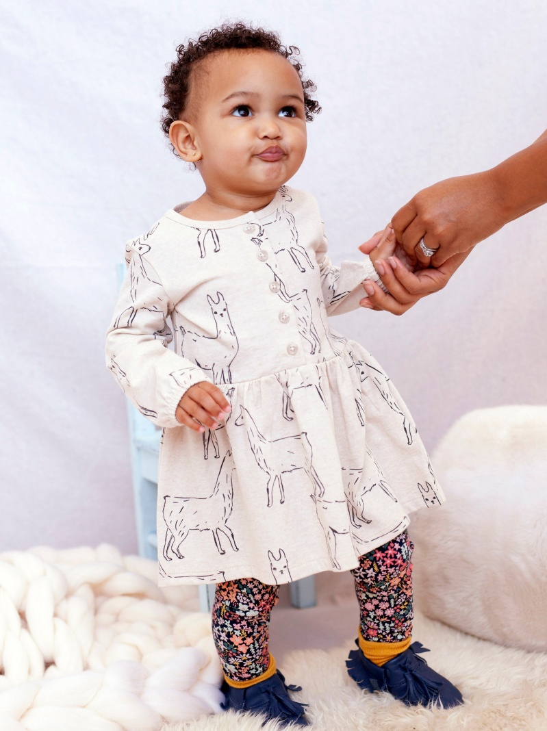 Button Front Baby Dress