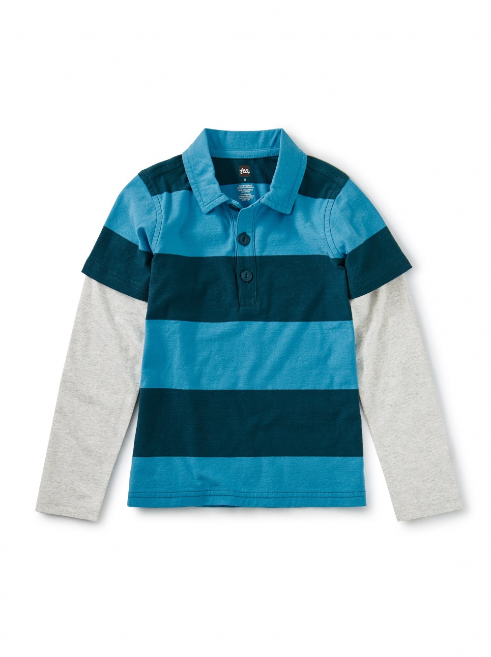 Layered Sleeve Rugby Polo