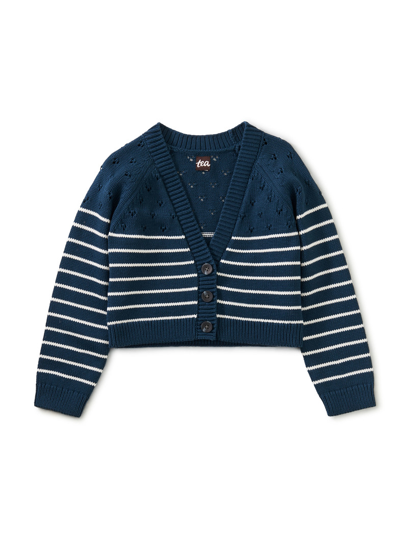 Breton Stripe Pointelle Sweater