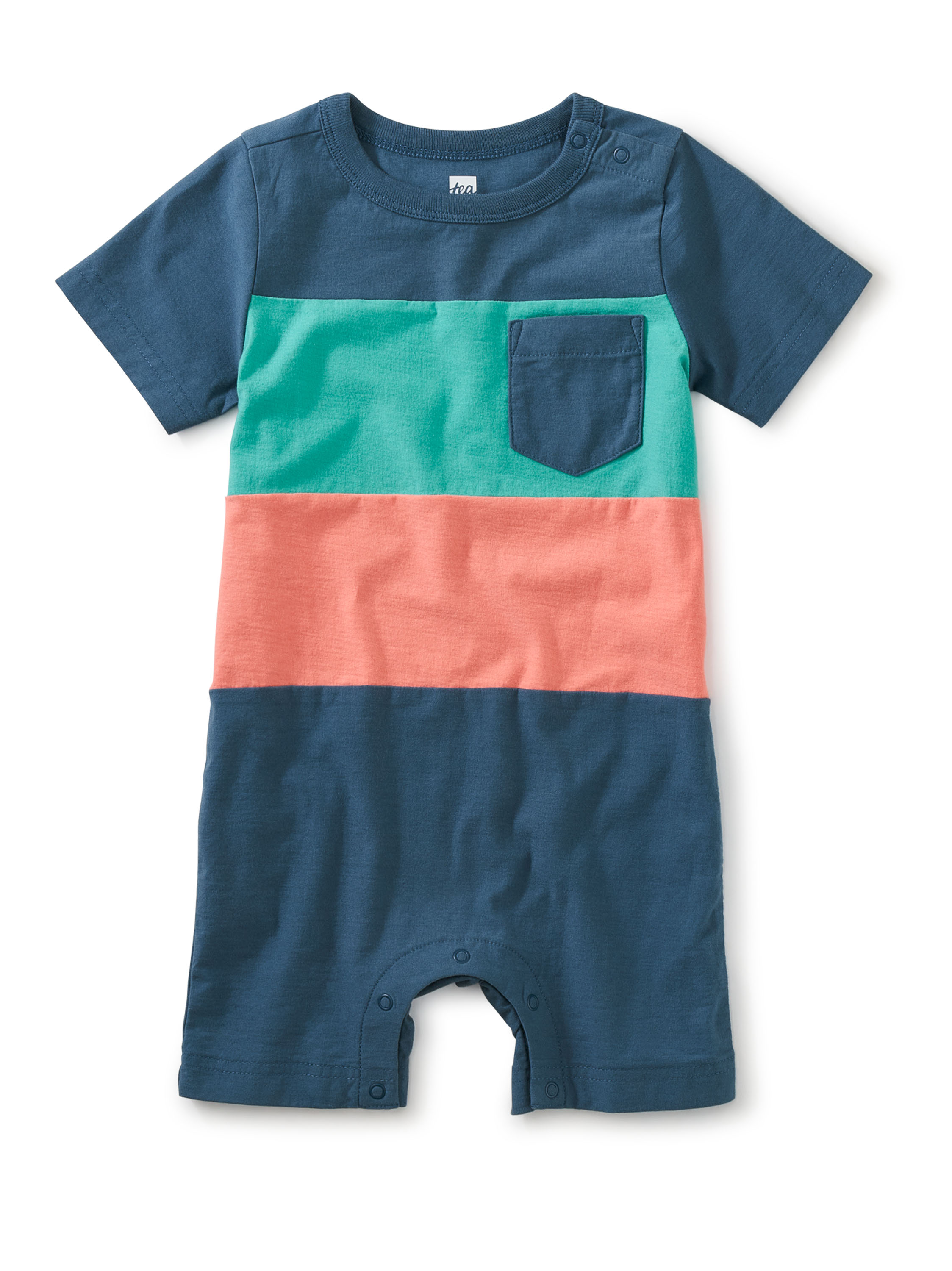 Pop Pocket Shortie Baby Romper | Tea Collection