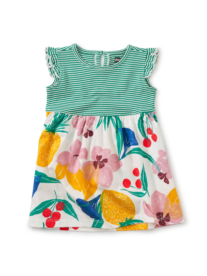 Print Mix Ruffle Baby Dress