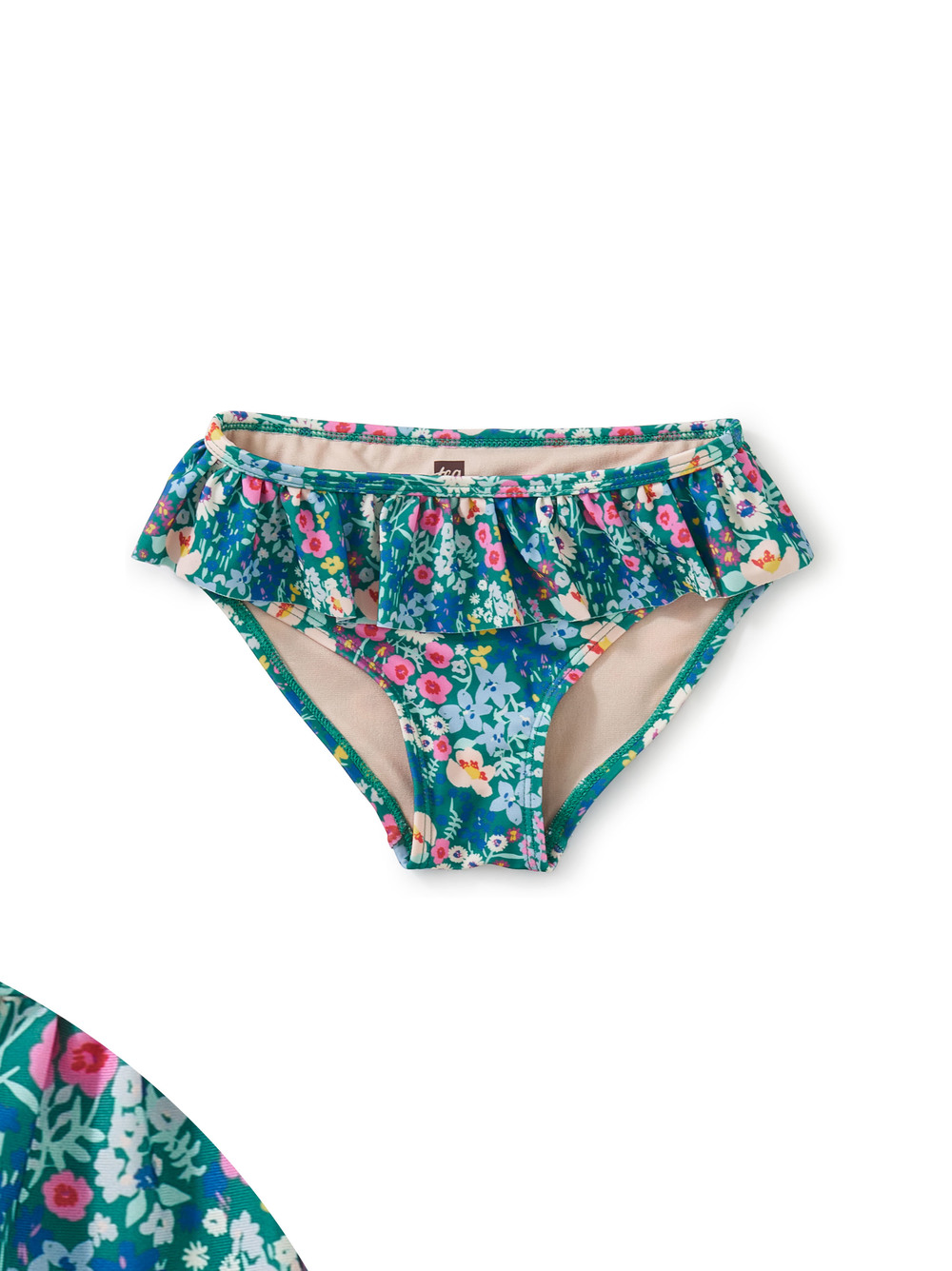 NWT Tea Collection Ruffled Swim Bottoms Pink 12