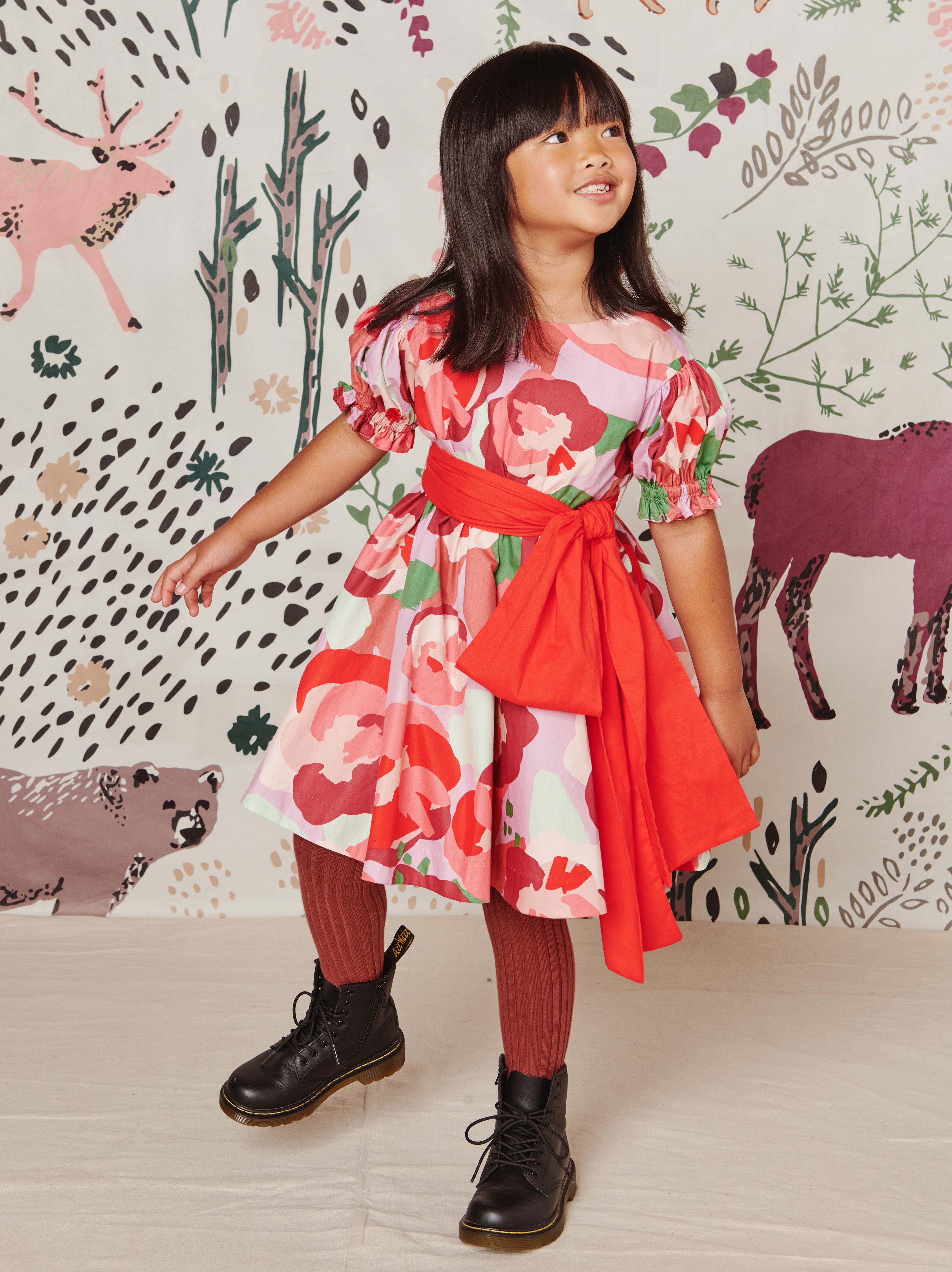Floral Sash Dress Tea Collection