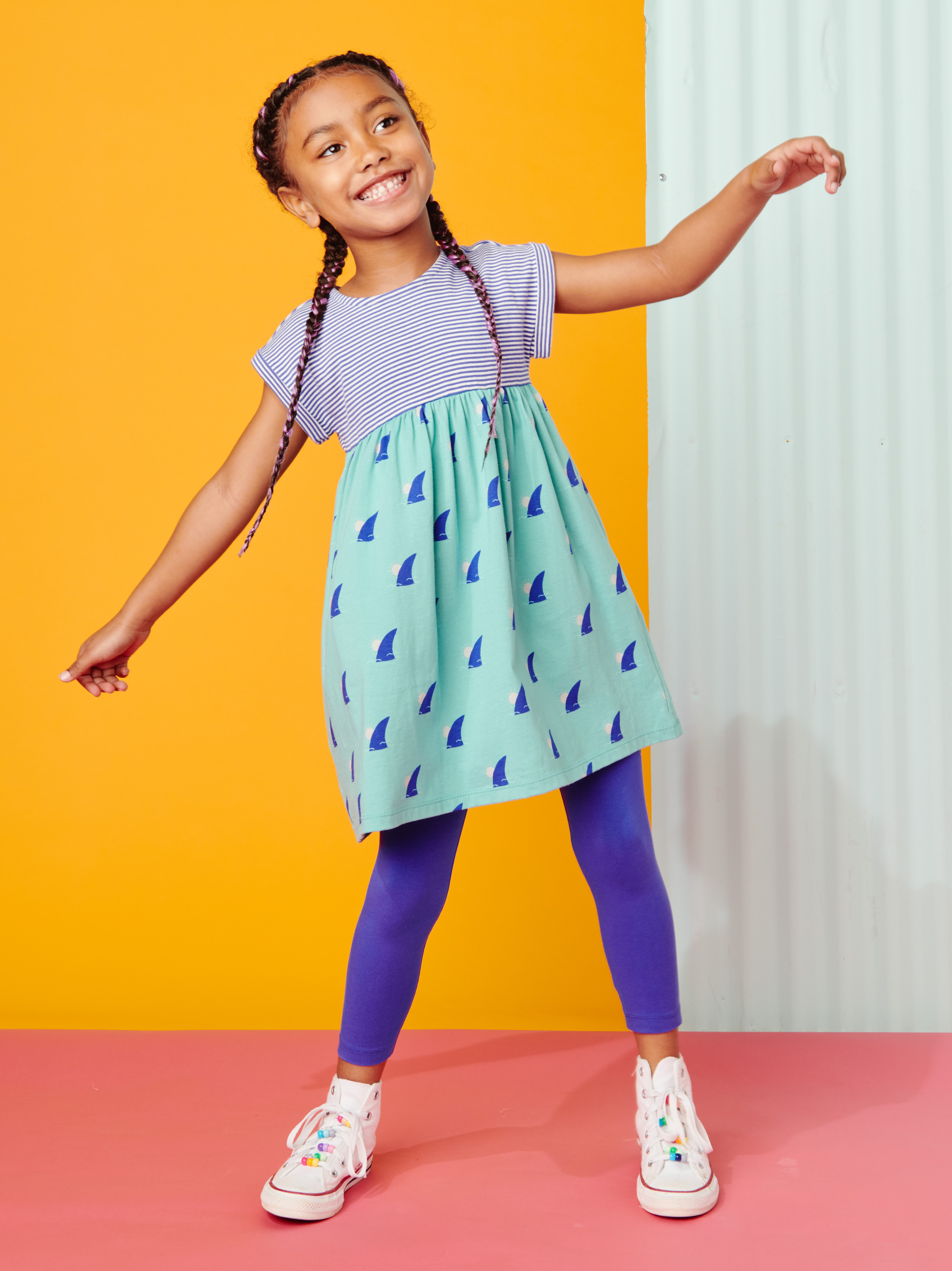 Print Mix Empire Dress Tea Collection