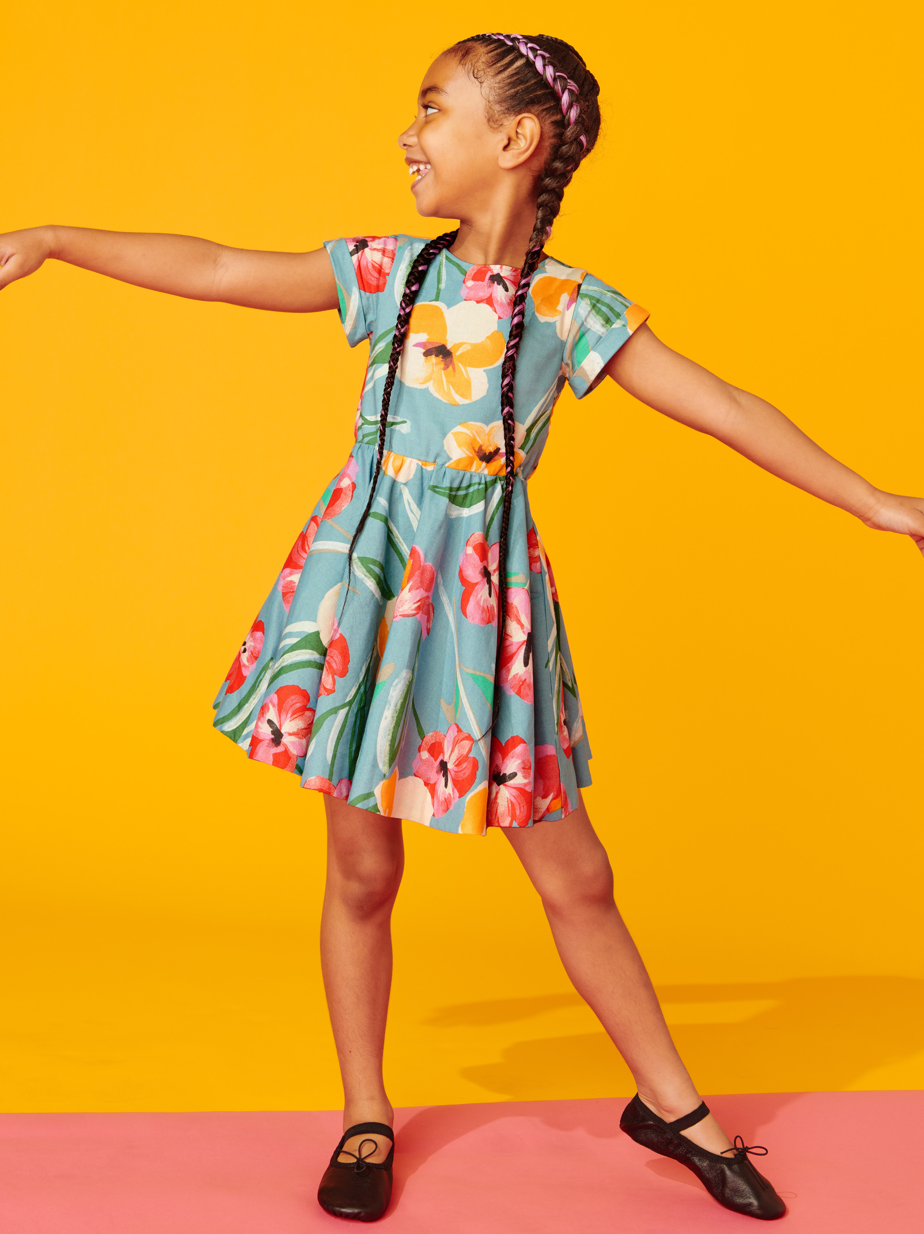 Button Back Skirted Dress | Tea Collection