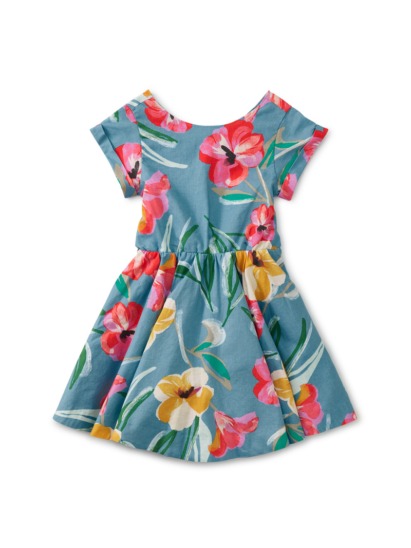 Button Back Skirted Dress