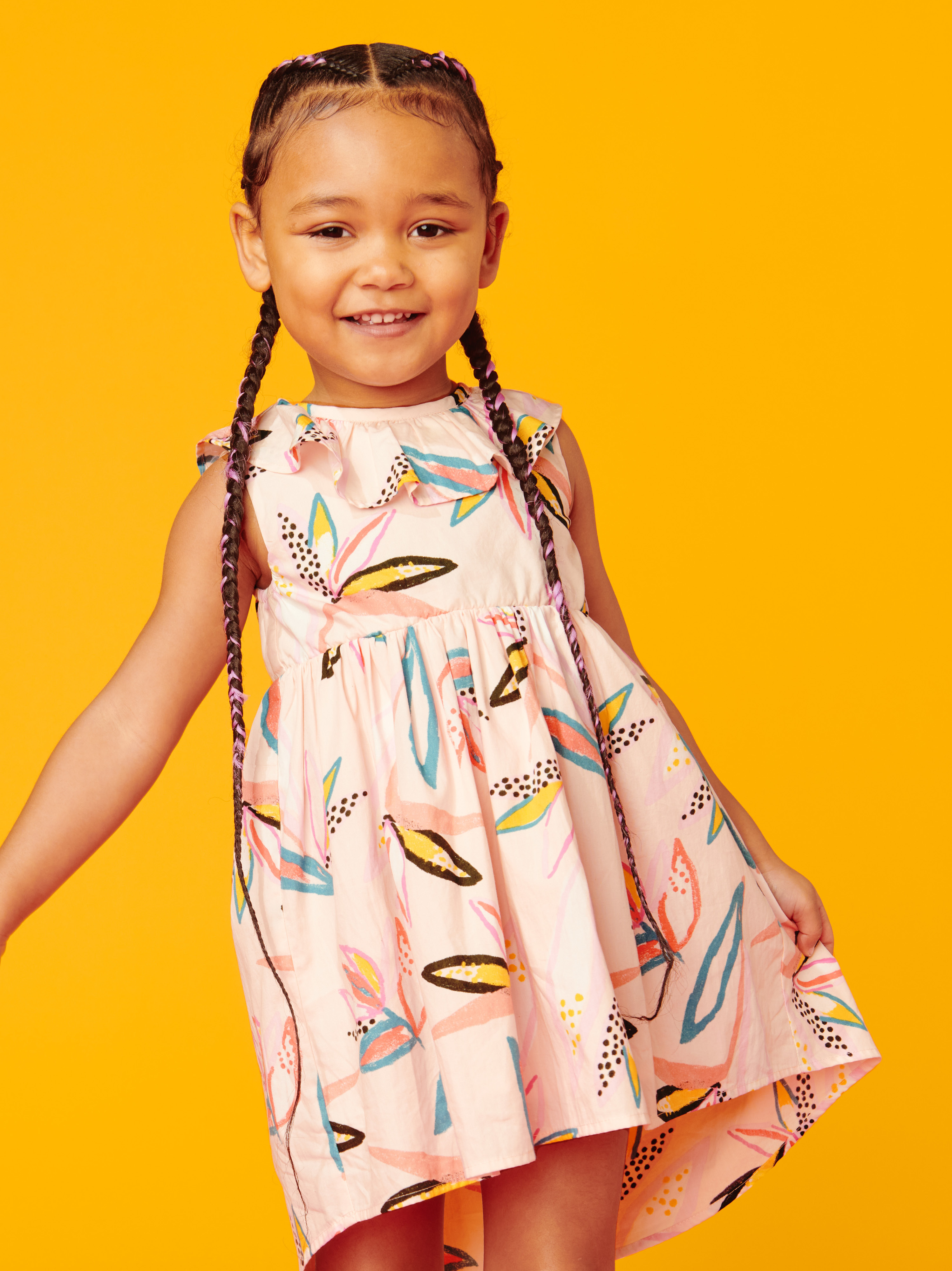 HiLo Ruffle Neck Dress Tea Collection