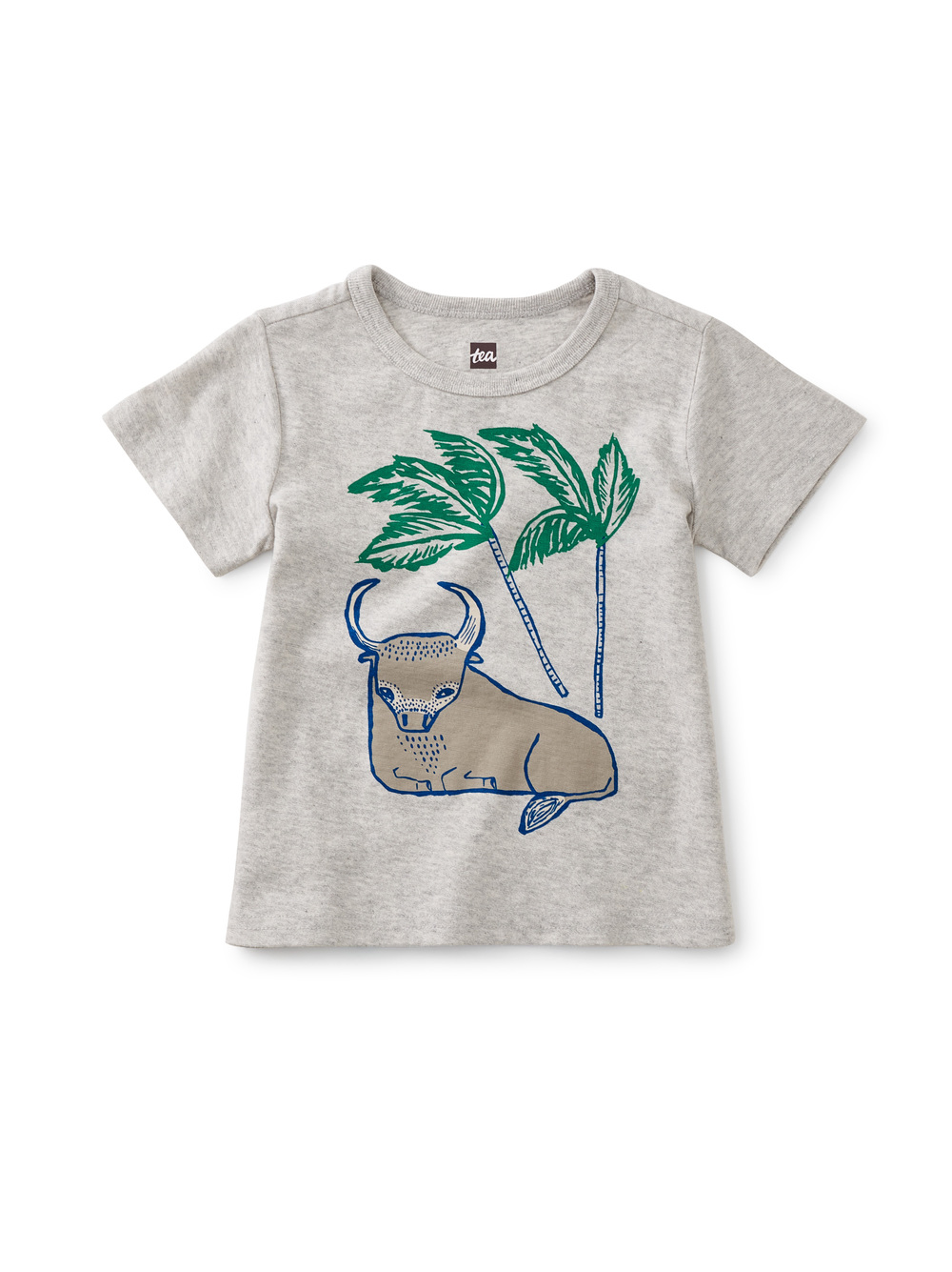 Relaxing Bull Baby Graphic Tee
