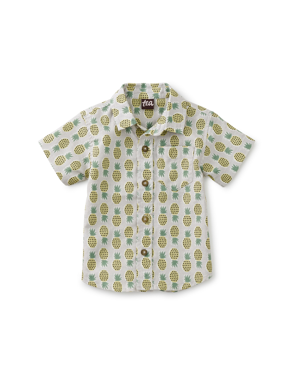 Printed Button Up Baby Shirt