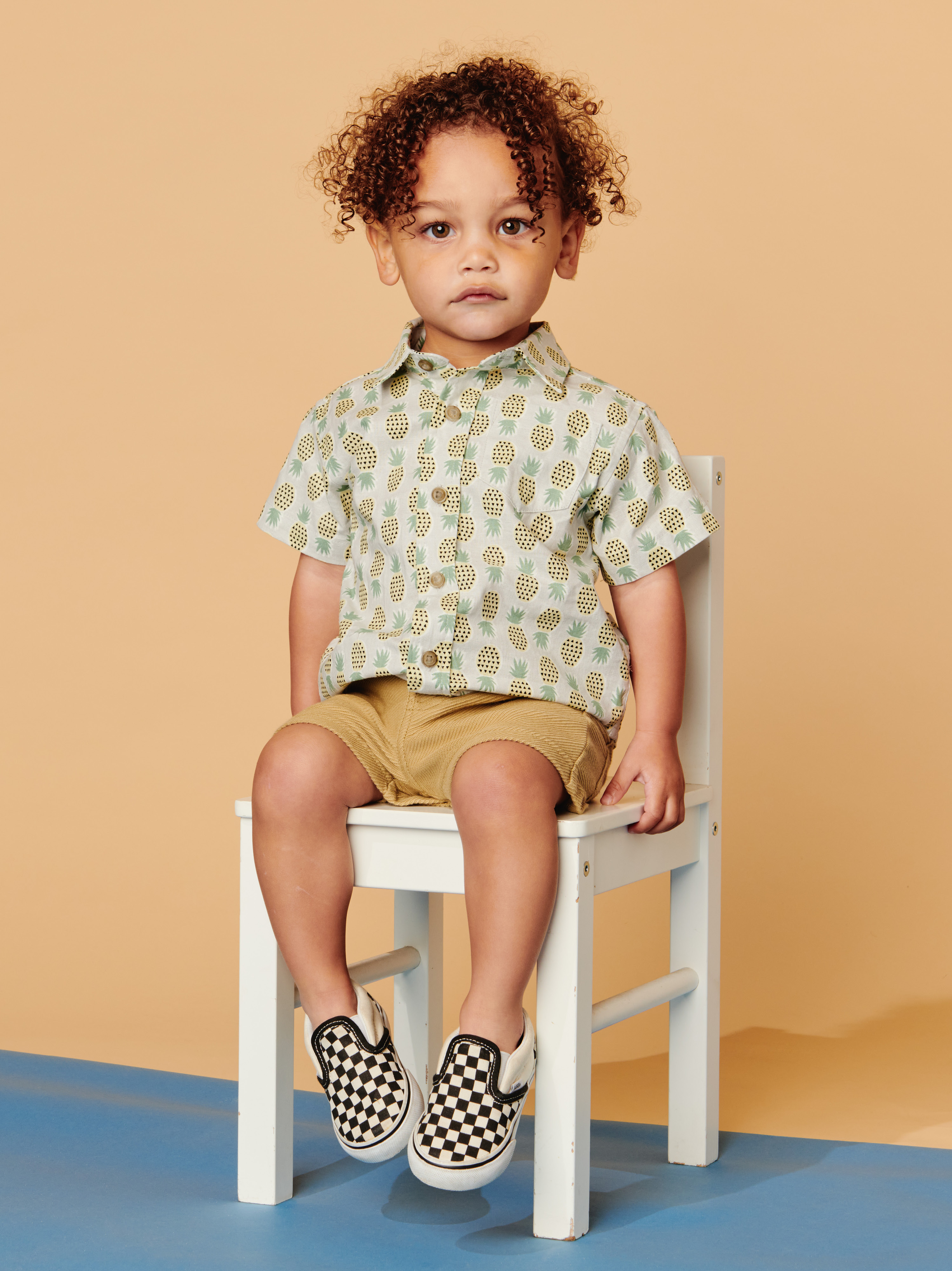 Printed Button Up Baby Shirt | Tea Collection