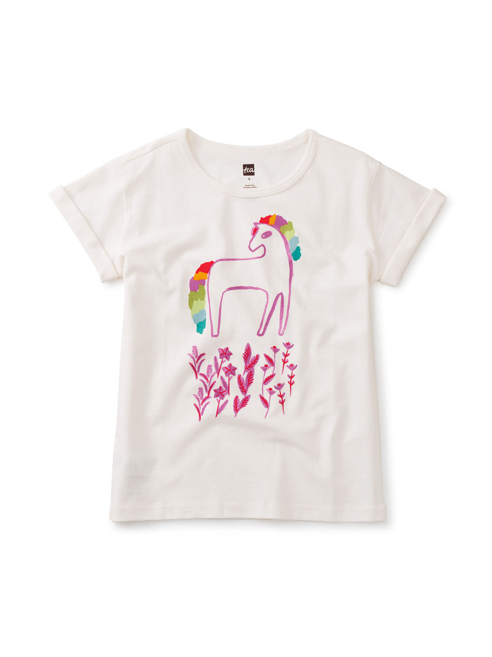 Magic Horse Rolled Sleeve Top