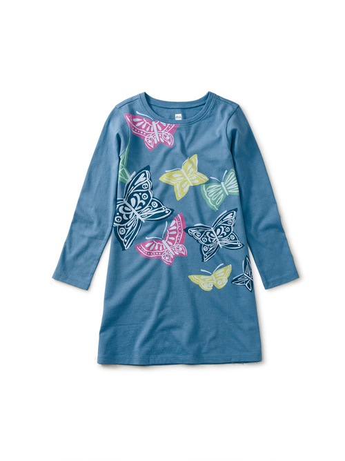 Butterfly Flock T-Shirt Dress