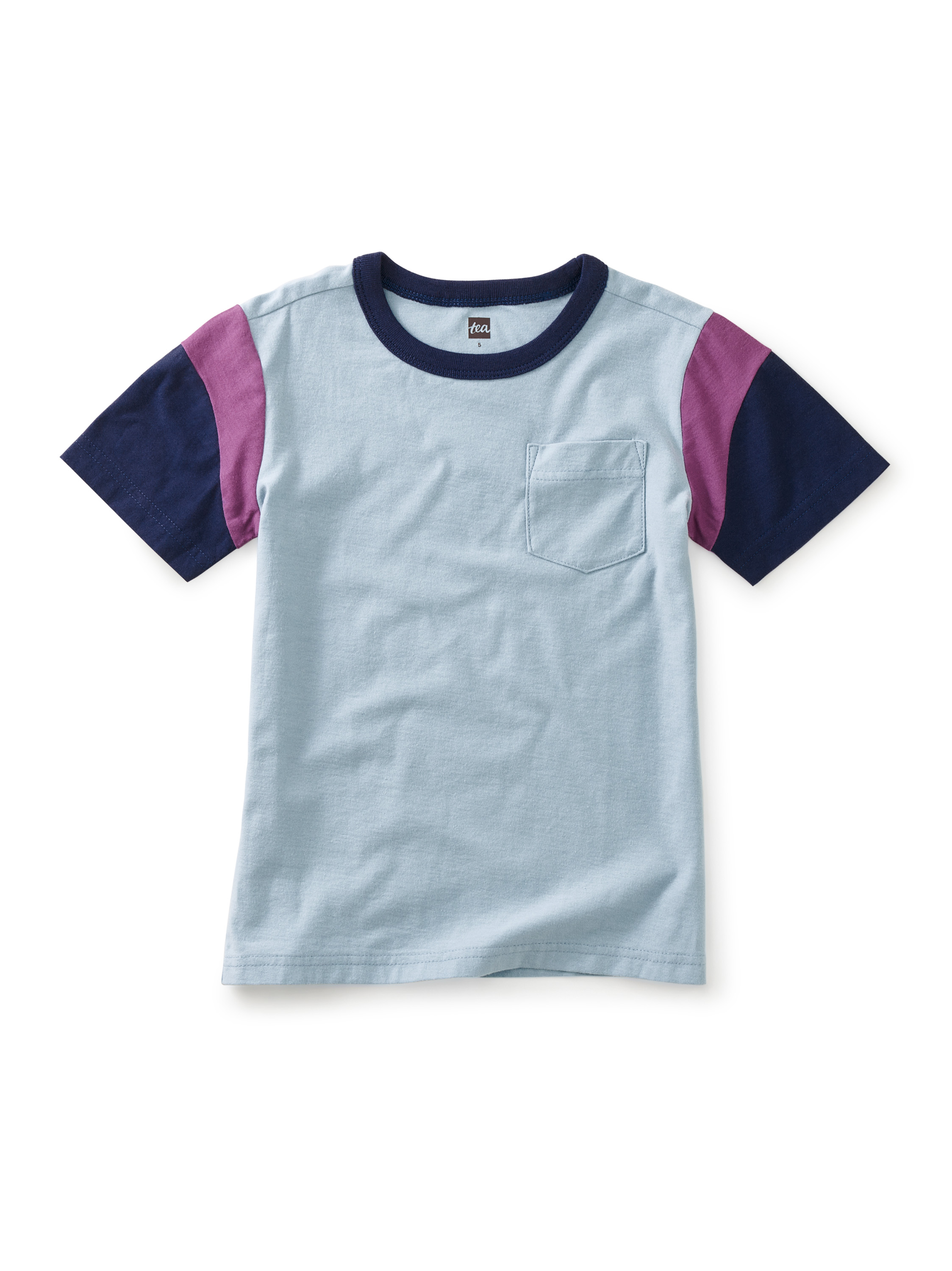 Color Block Foam Print Short Sleeve Tee