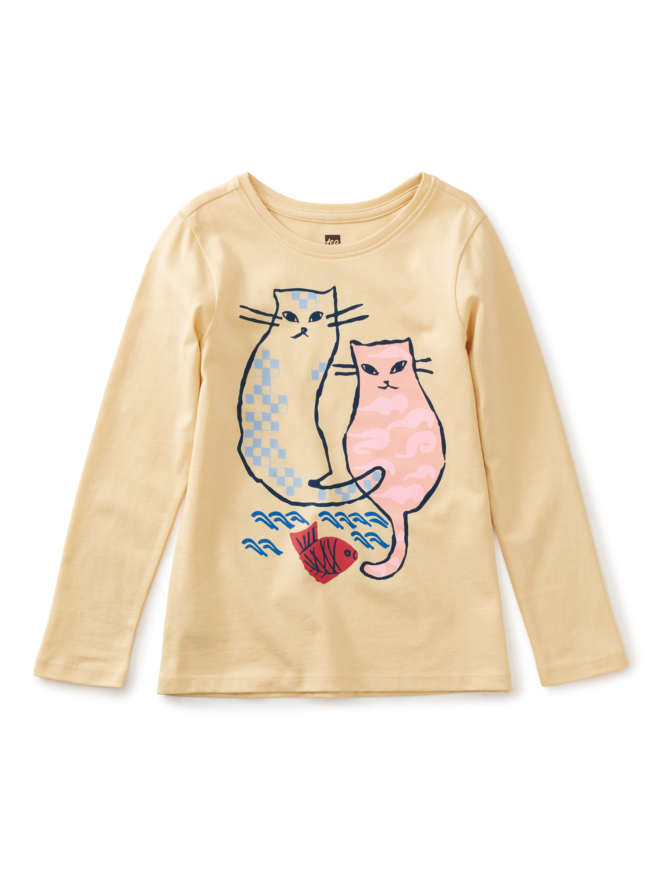 Fishing Cats Graphic Tee Tea Collection