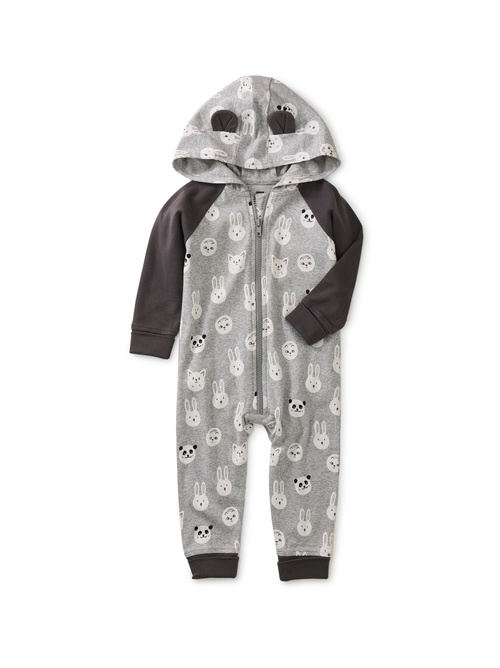 Panda Ears Hooded Baby Romper