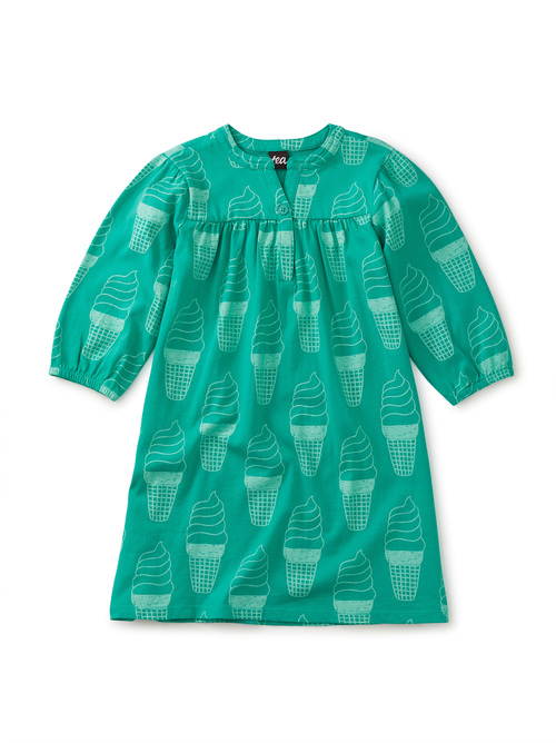 Puff Sleeve Henley Dress