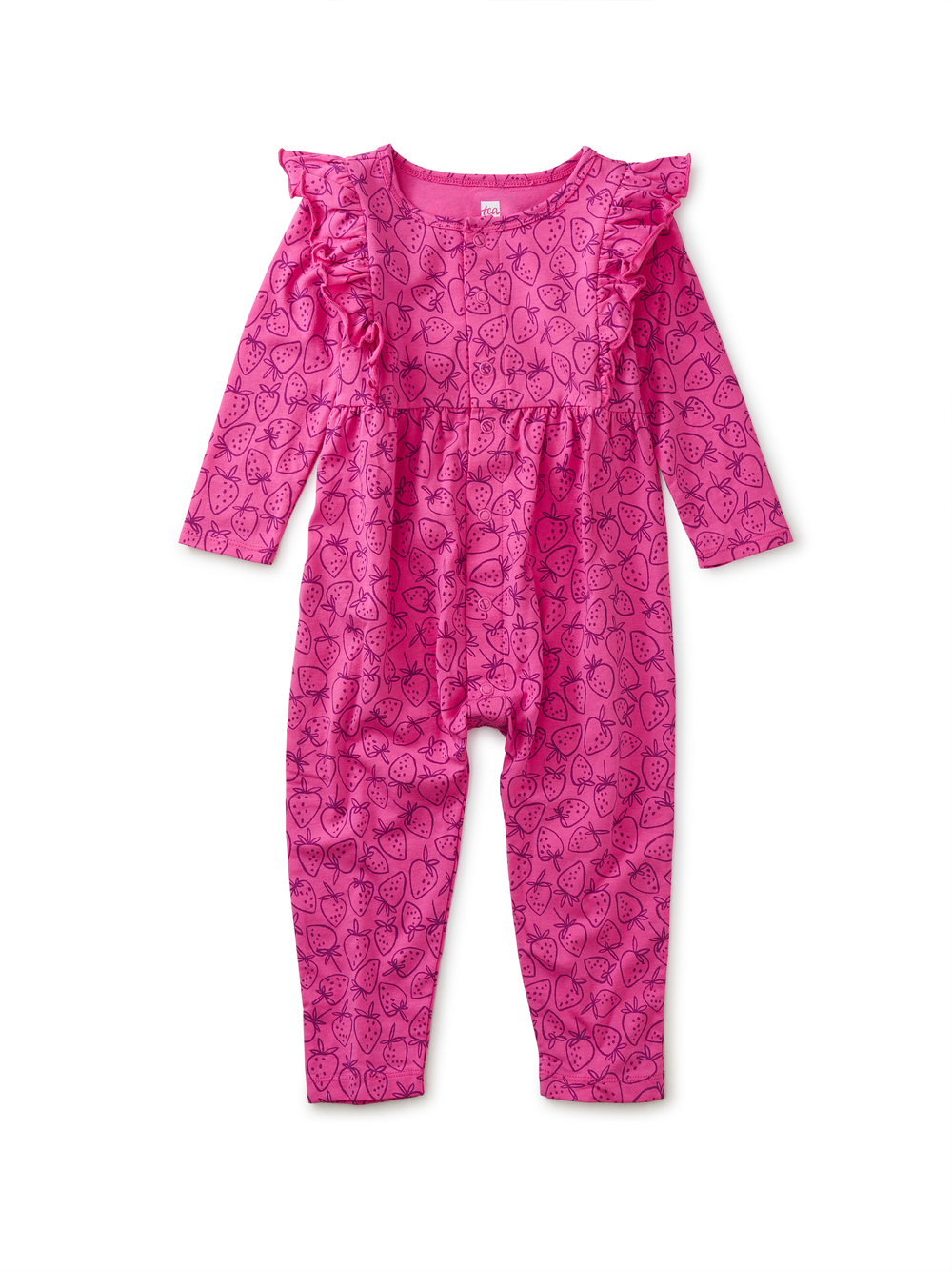 Snap Front Ruffle Baby Romper