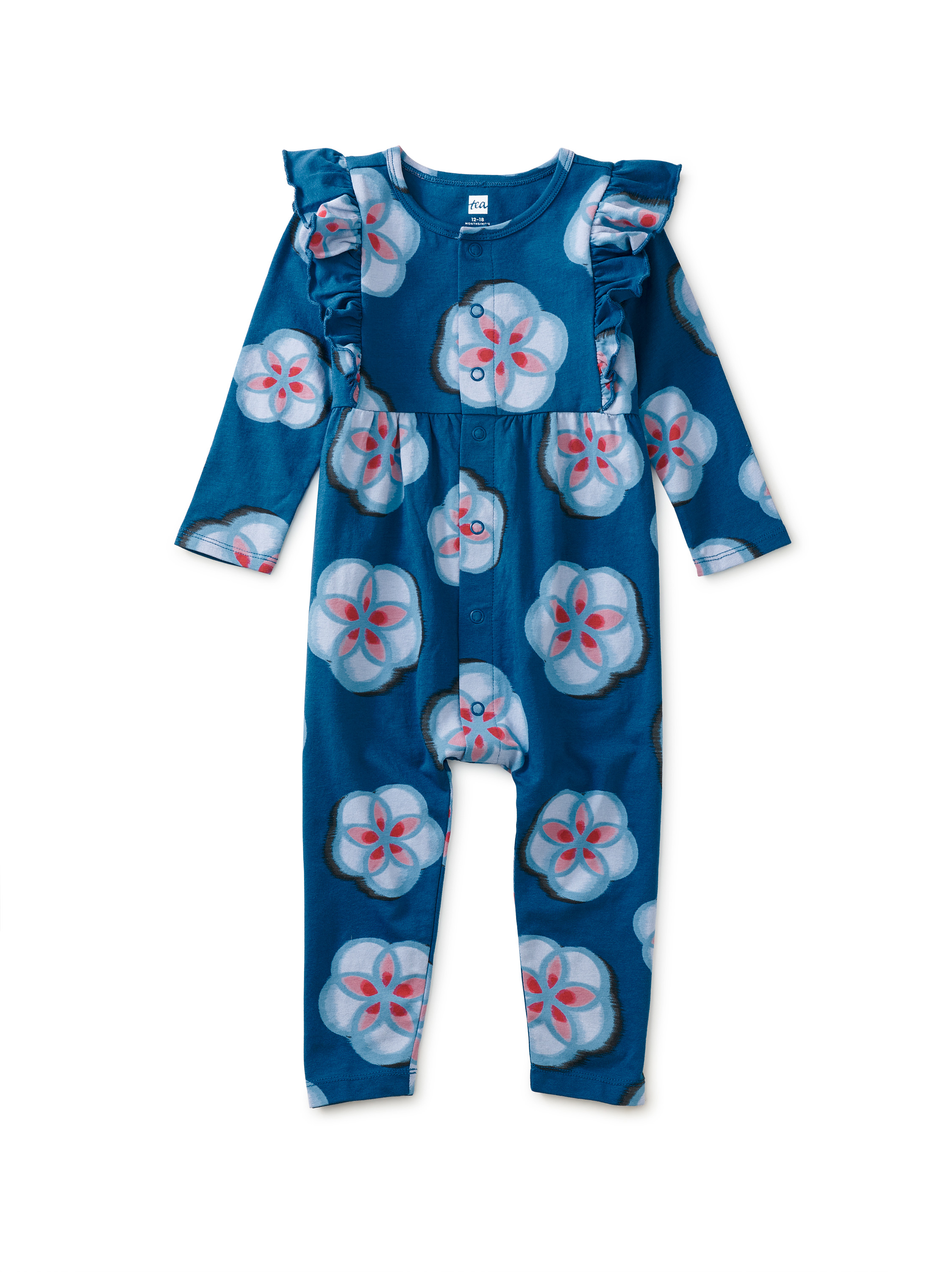 Snap Front Ruffle Baby Romper | Tea Collection