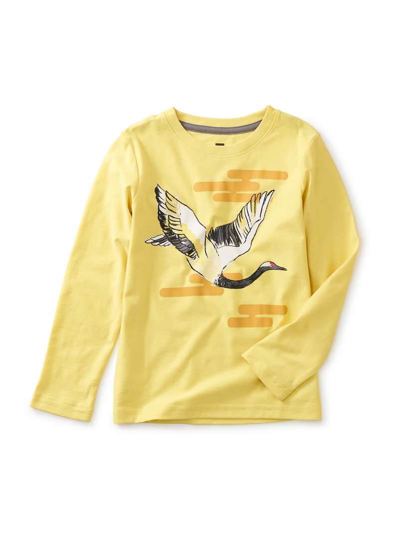 Graceful Crane Graphic Tee