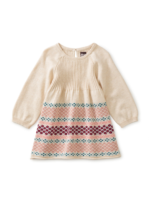 Fair Isle Baby Sweater Dress