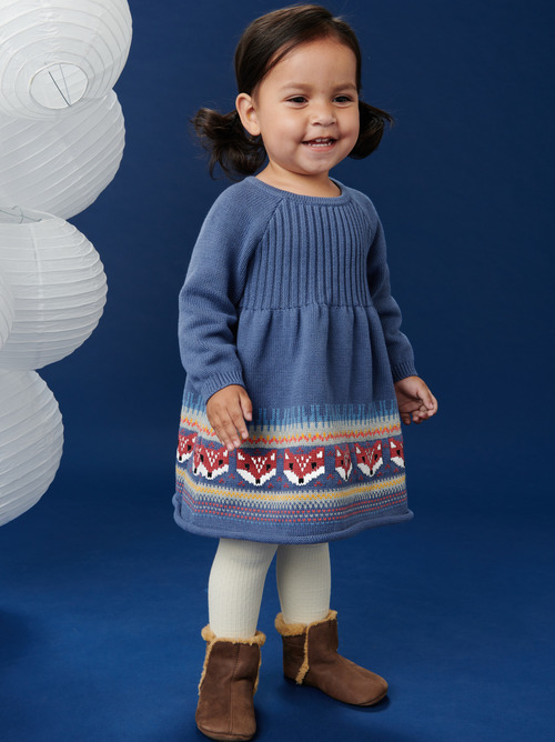 Fair Isle Baby Sweater Dress