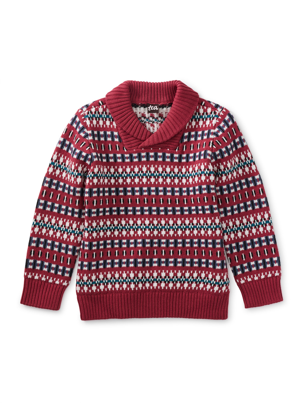 Shawl Collar Fair Isle Sweater