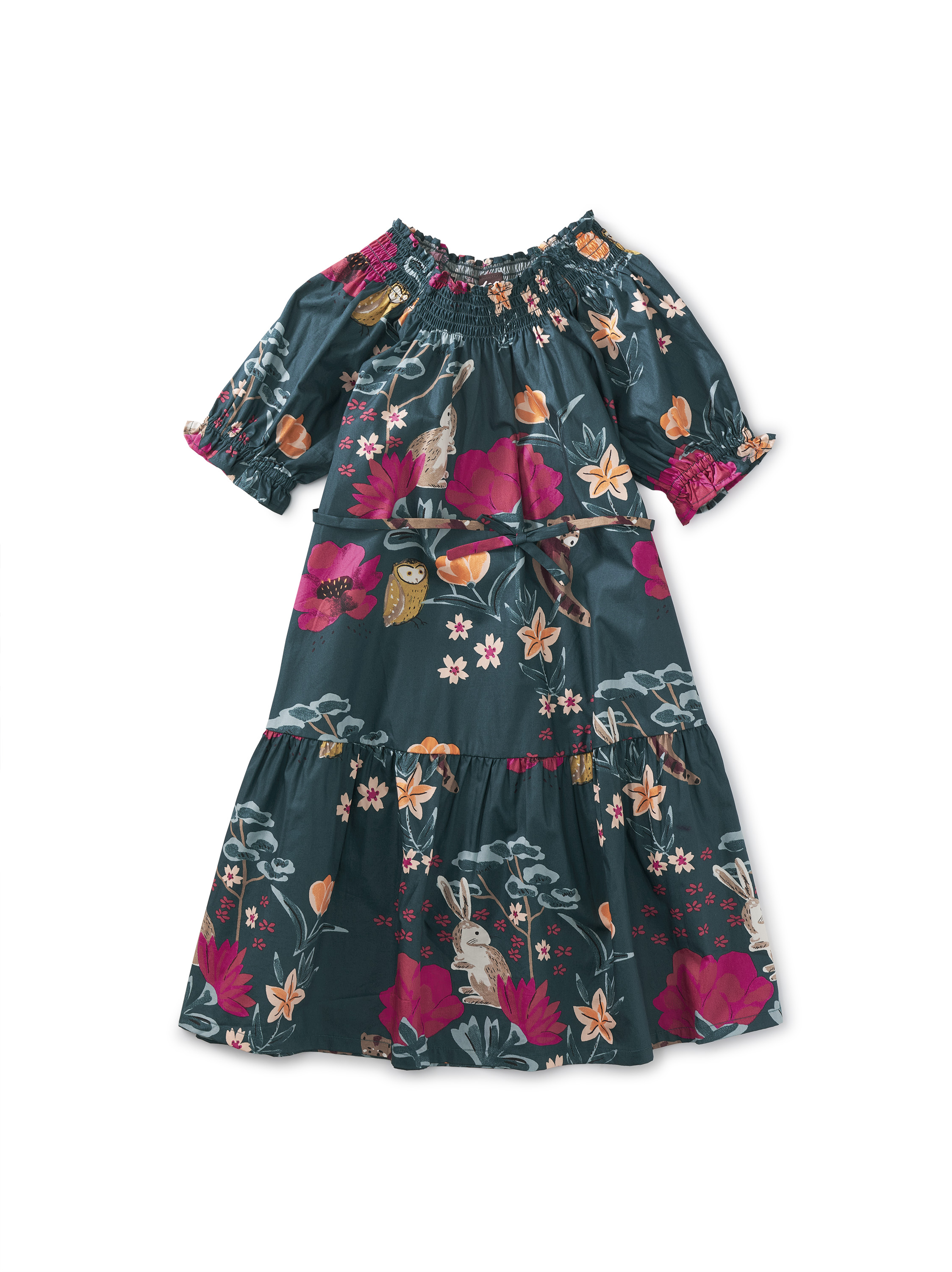 WAIST TIE SHIRT DRESS WITH BUBBLE SLEEVE WITH LOVE FROM TÜRKIYE