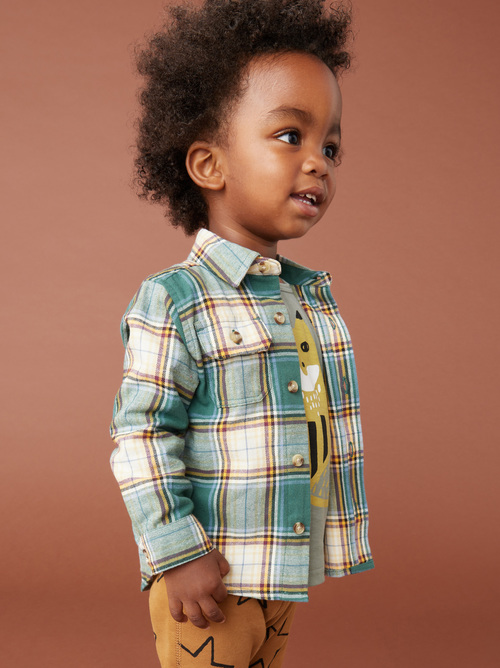 Flannel Button Up Baby Shirt