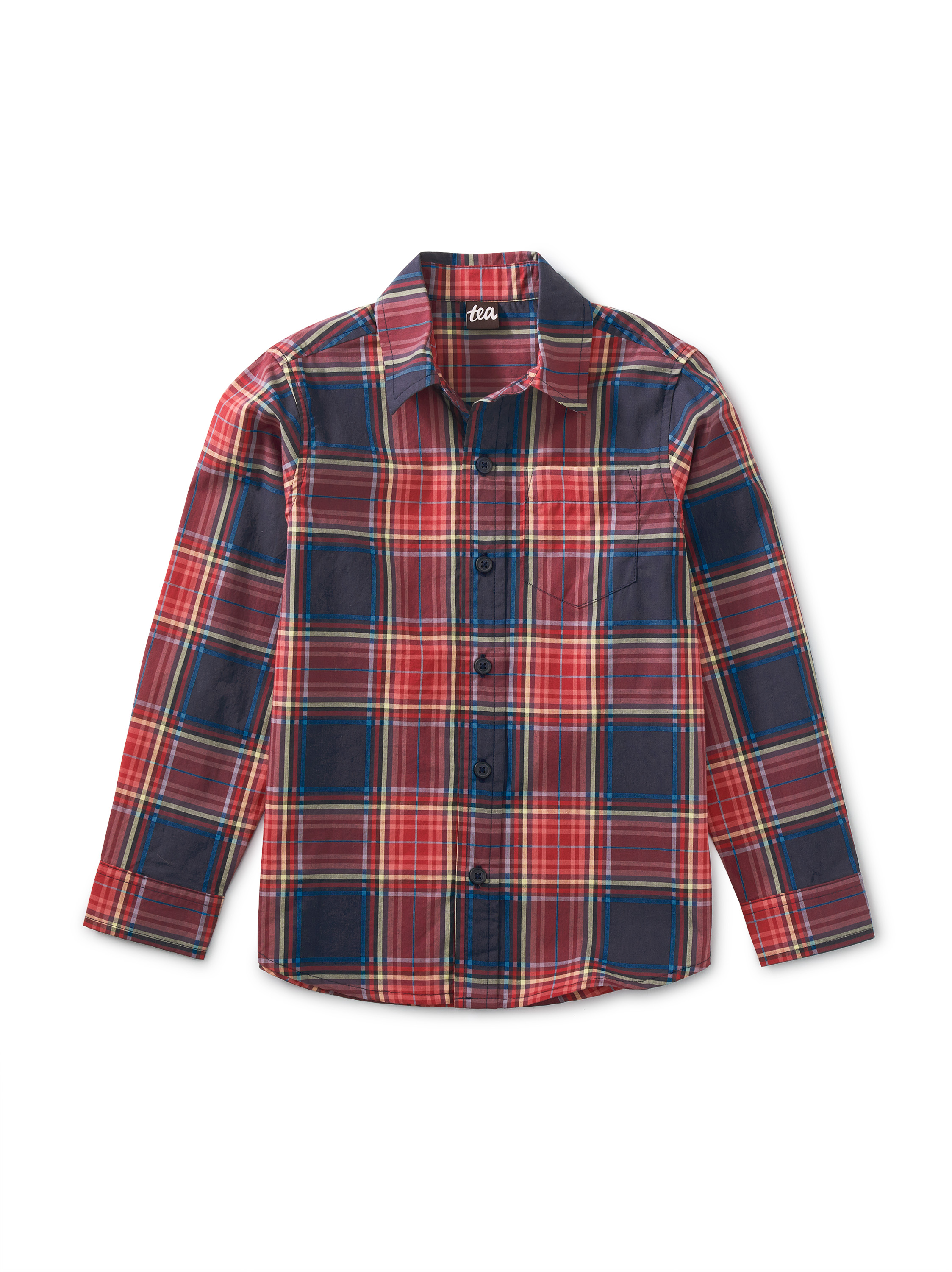 Plaid Button Up Shirt Tea Collection