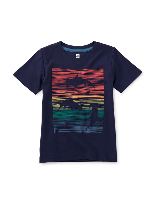 Rainbow & Sharks Graphic Tee