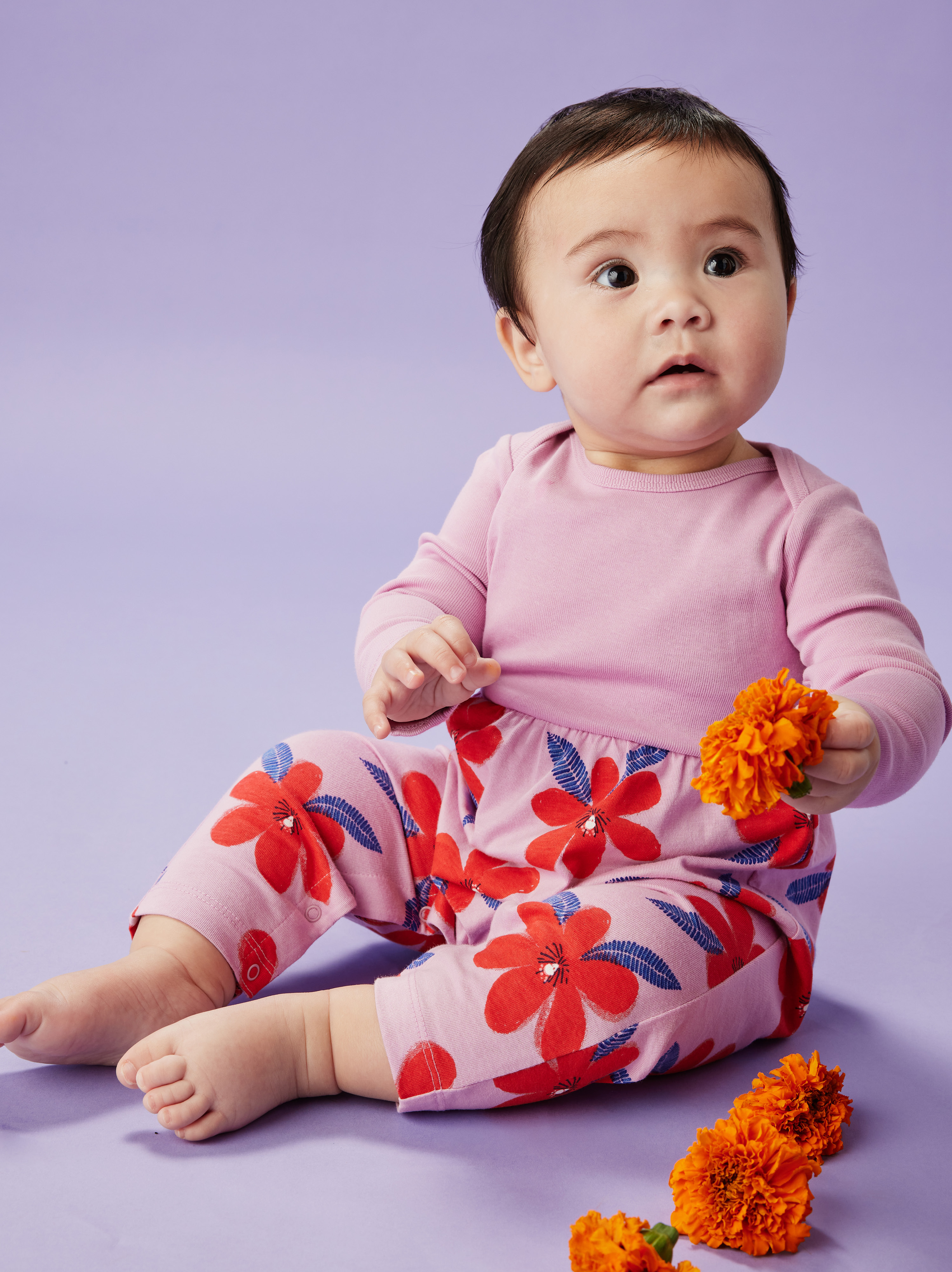 Print Mix Baby Romper Tea Collection