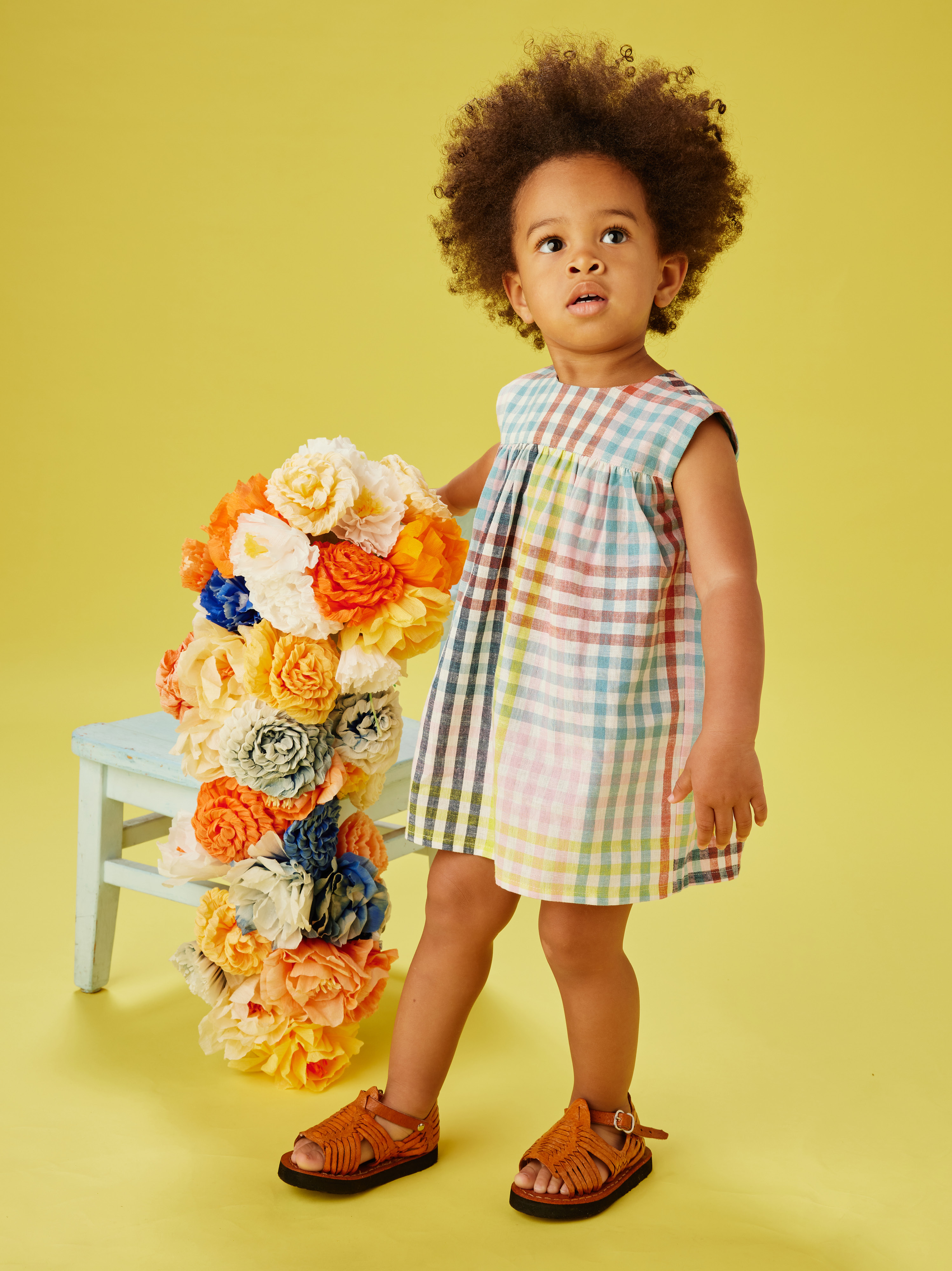 Plaid Empire Baby Dress Set | Tea Collection