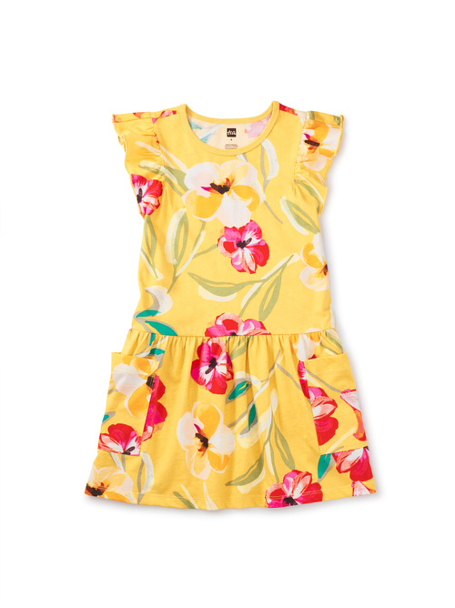 Flutter Sleeve Pocket Dress