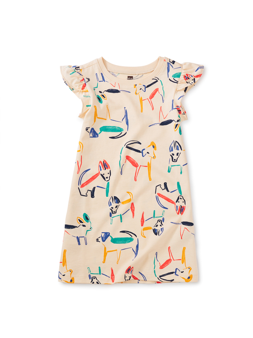 Tulip Sleeve Mini Dress