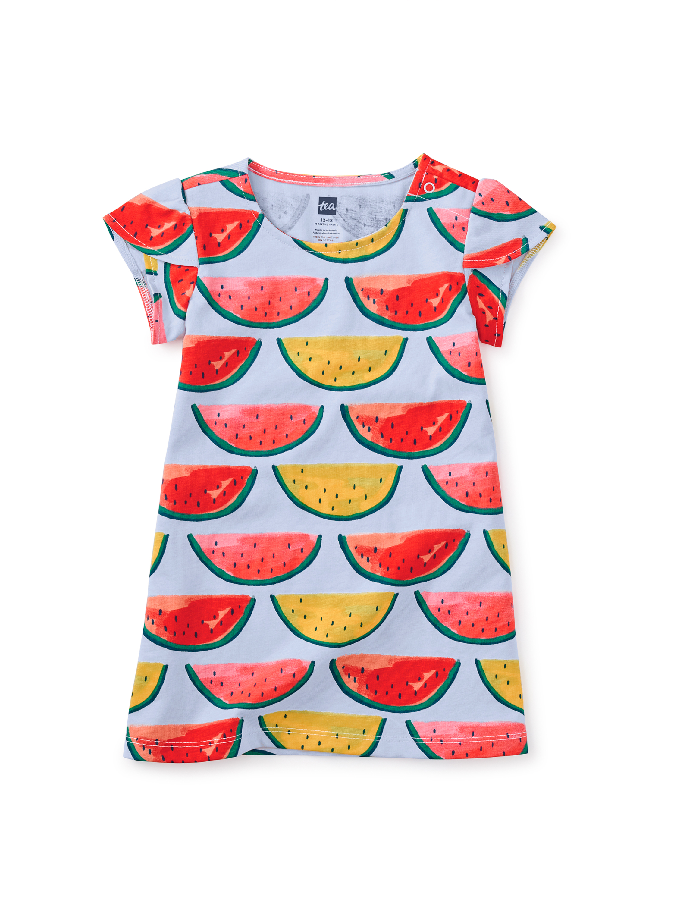 BABIES ANGLAISE SLEEVE TEE DRESS W FLARE HEM PALATIAL PASTELS