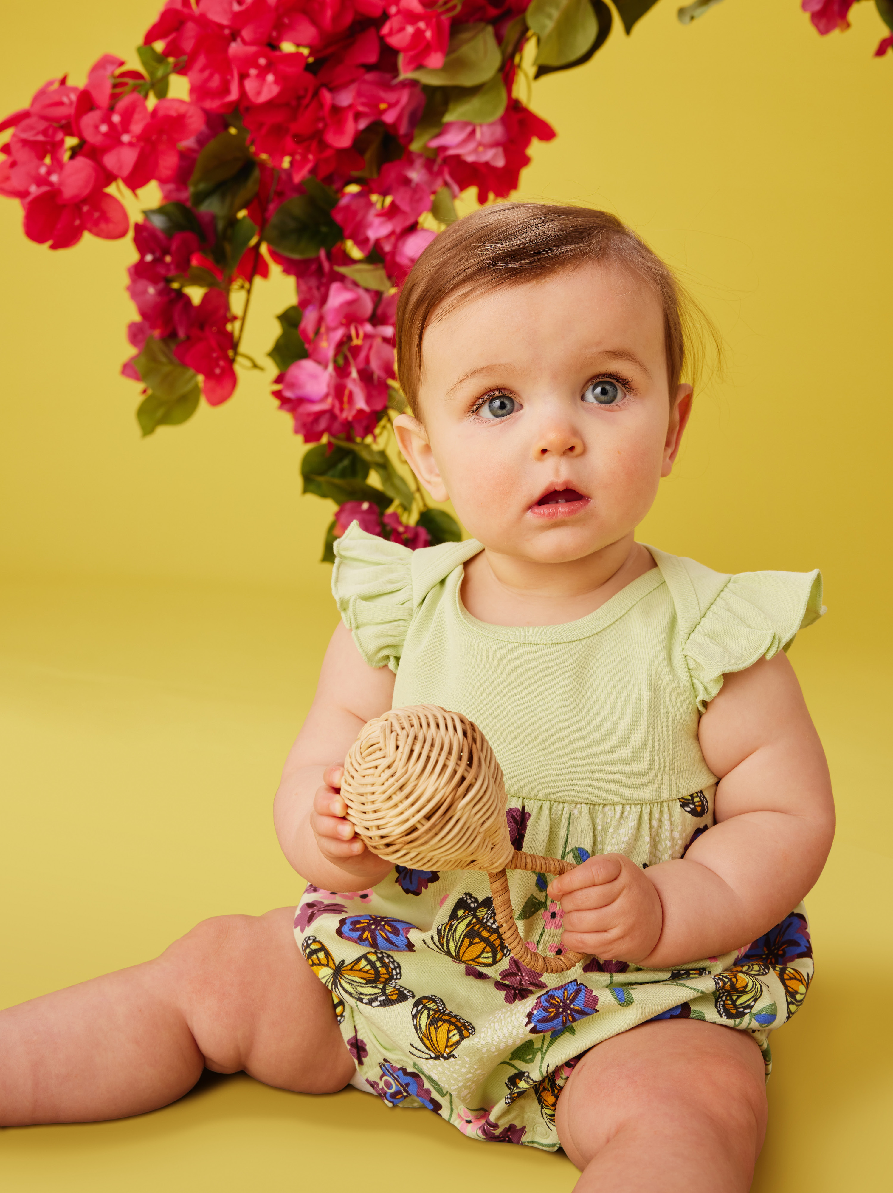Print Mix Flutter Baby Romper Tea Collection