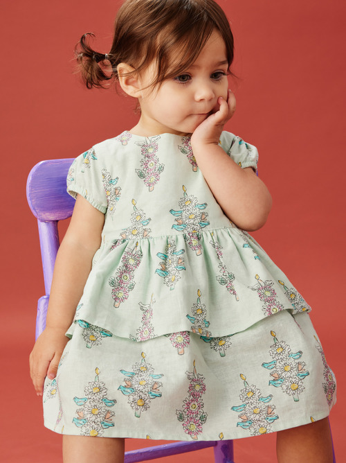 Puff Sleeve Baby Dress Set