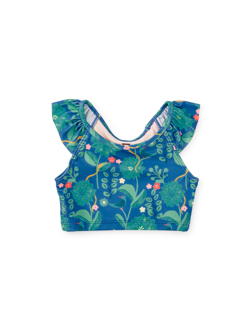 Ruffle Sleeve Tankini Swim Top