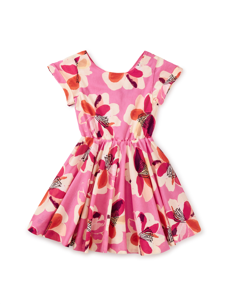 Button Back Skirted Dress