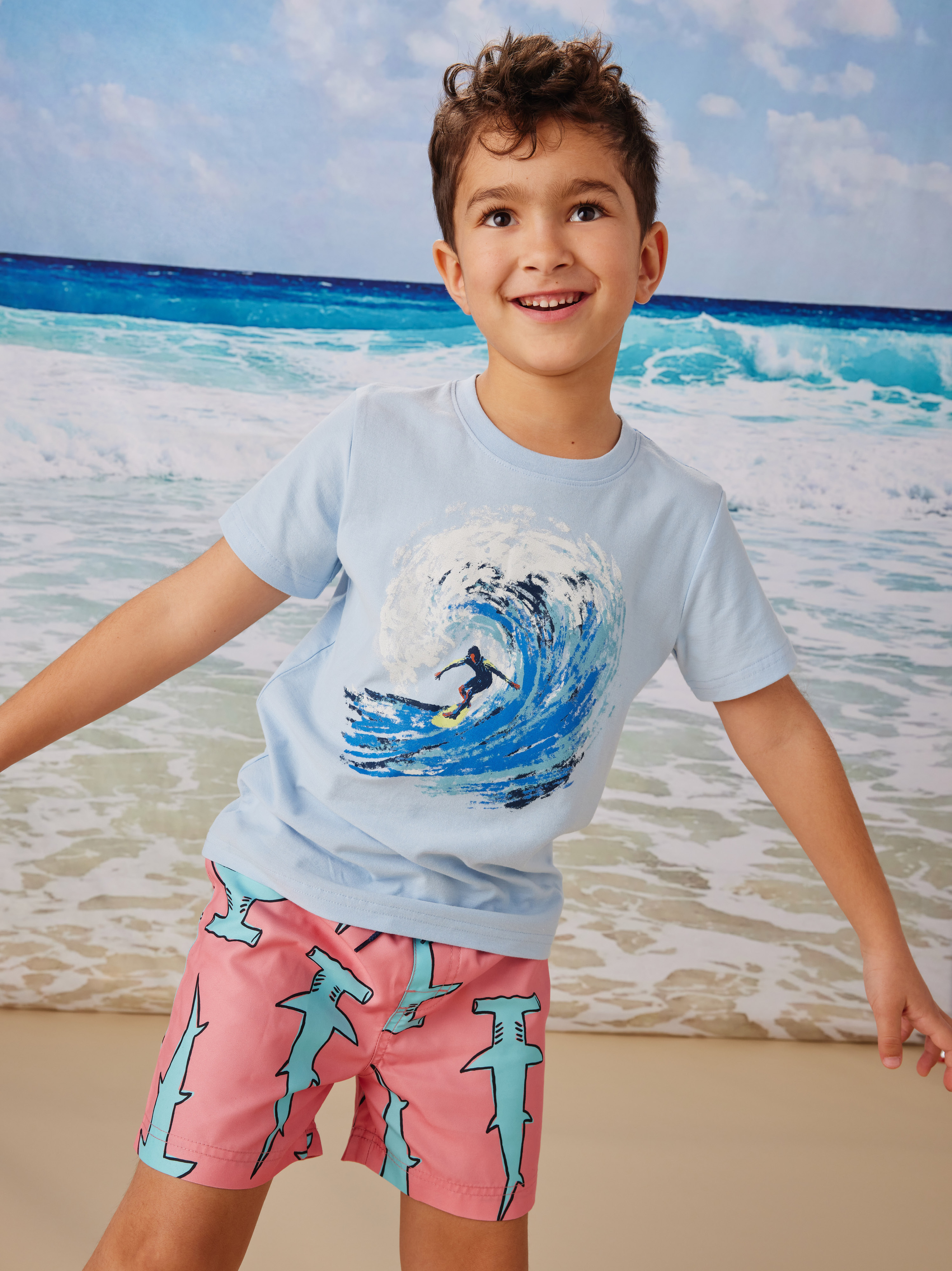 Shortie Swim Trunks Tea Collection