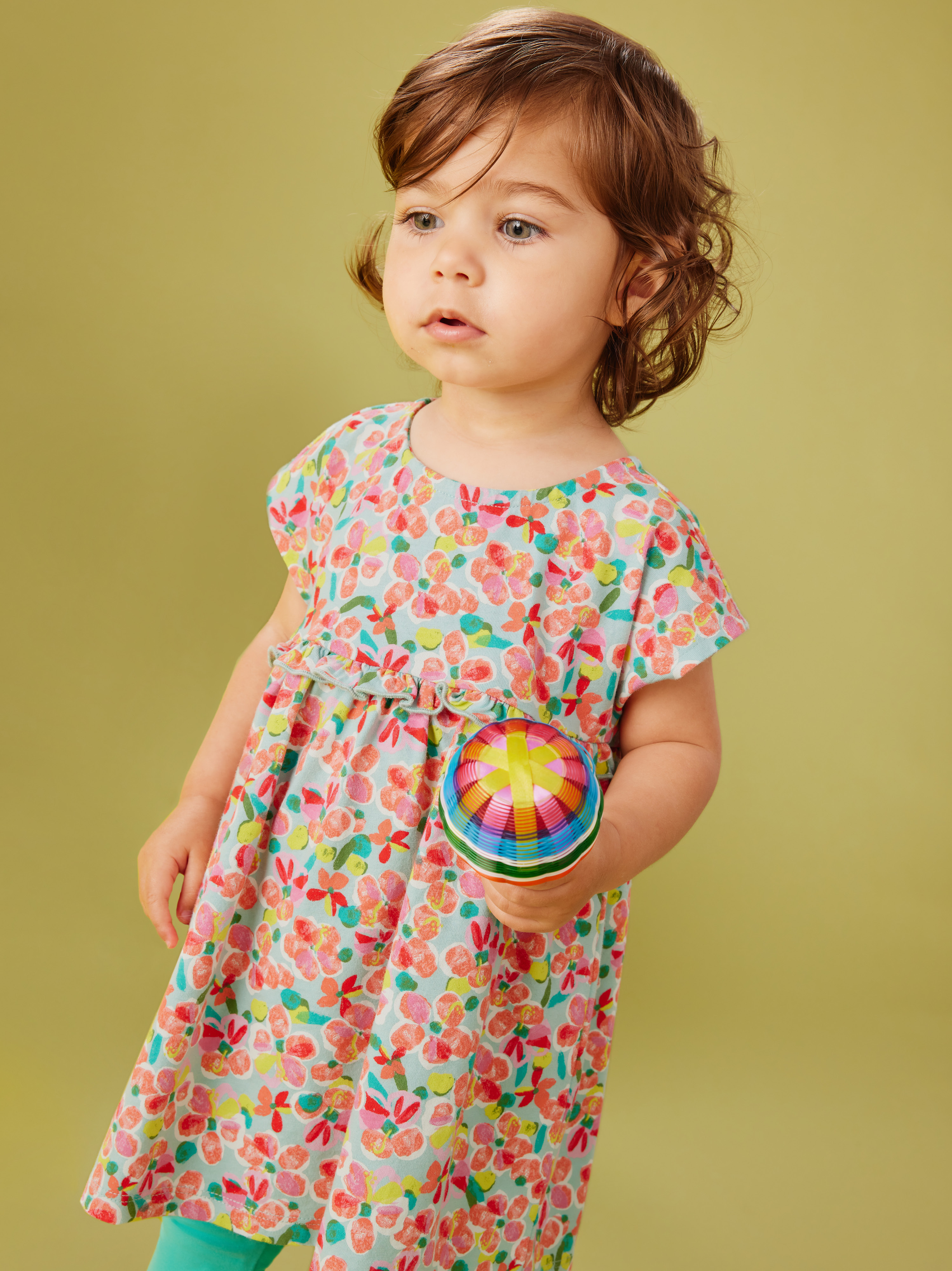 Empire Ruffle Baby Dress Tea Collection