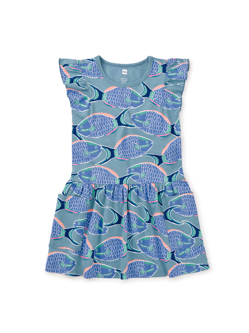 Flutter Sleeve Pocket Dress