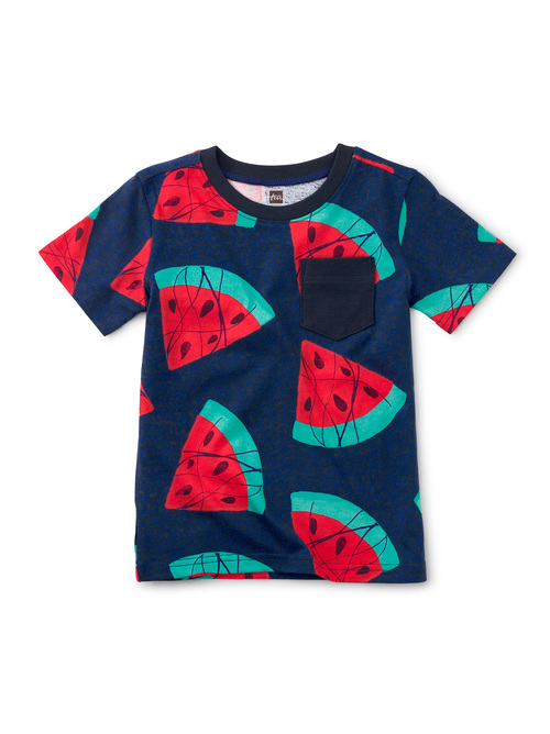 Watermelon Printed Pocket Tee