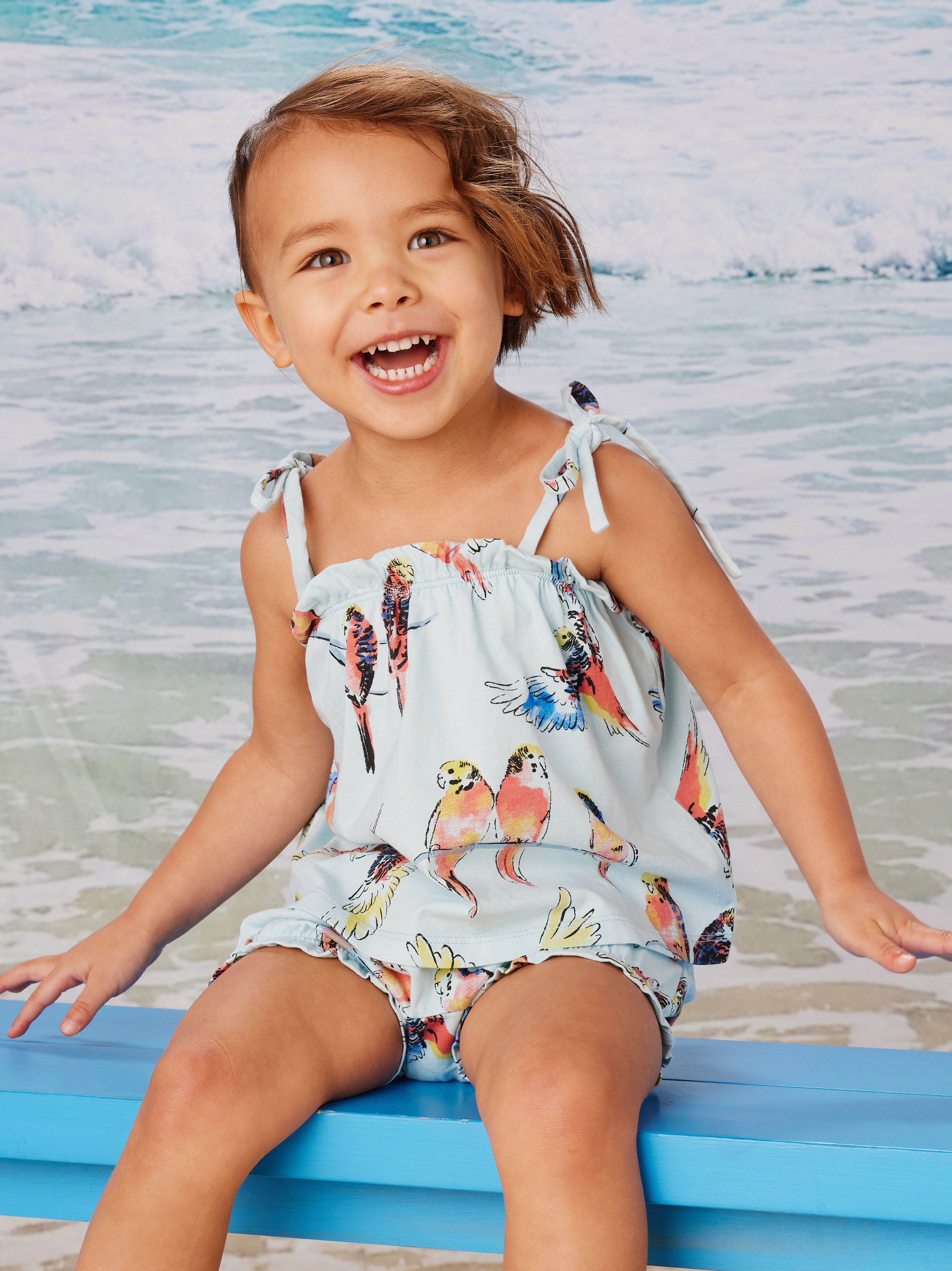 Tie Shoulder Baby Set Tea Collection