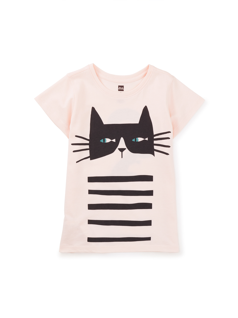 Striped Cat Graphic Tee