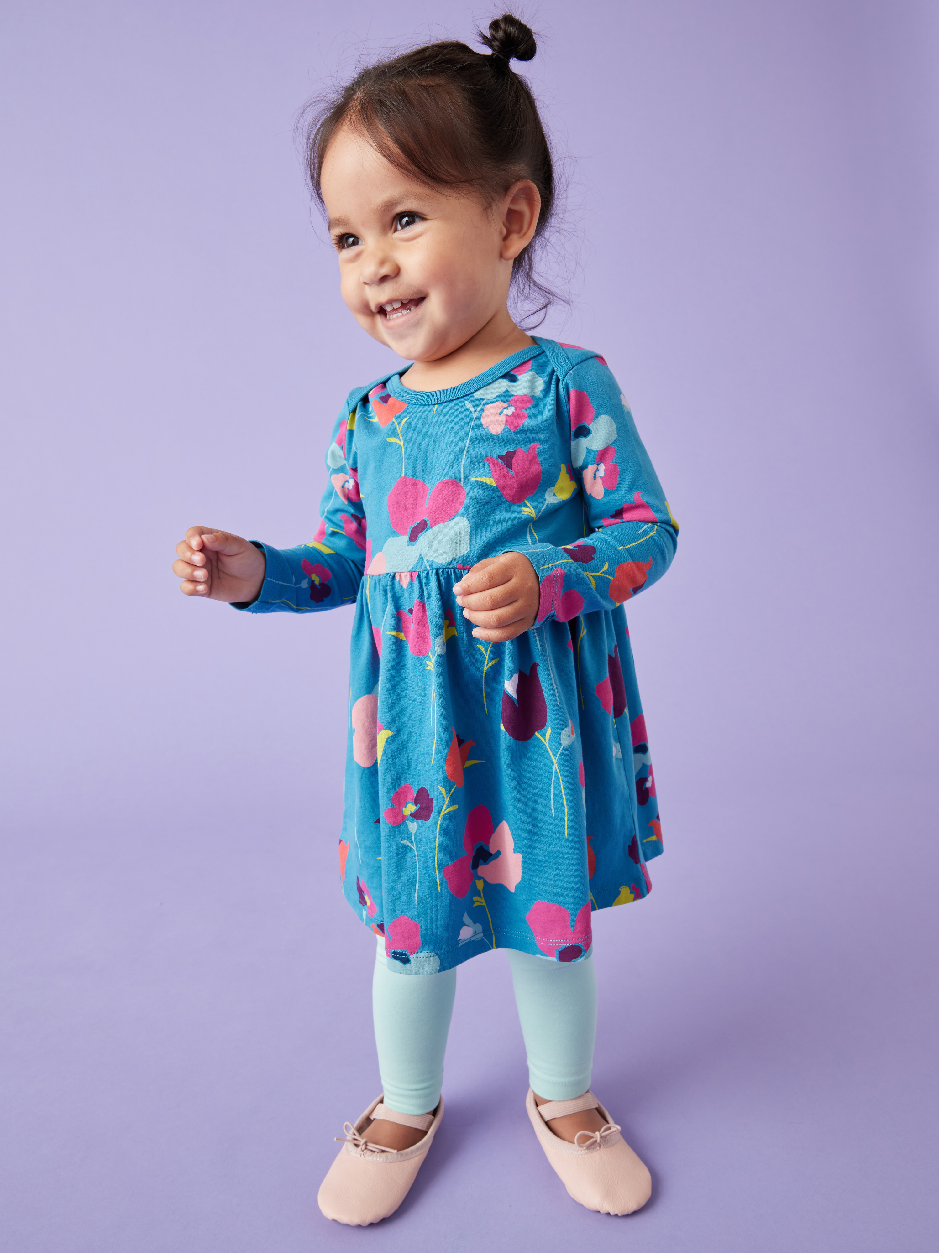Long Sleeve Skirted Baby Dress | Tea Collection