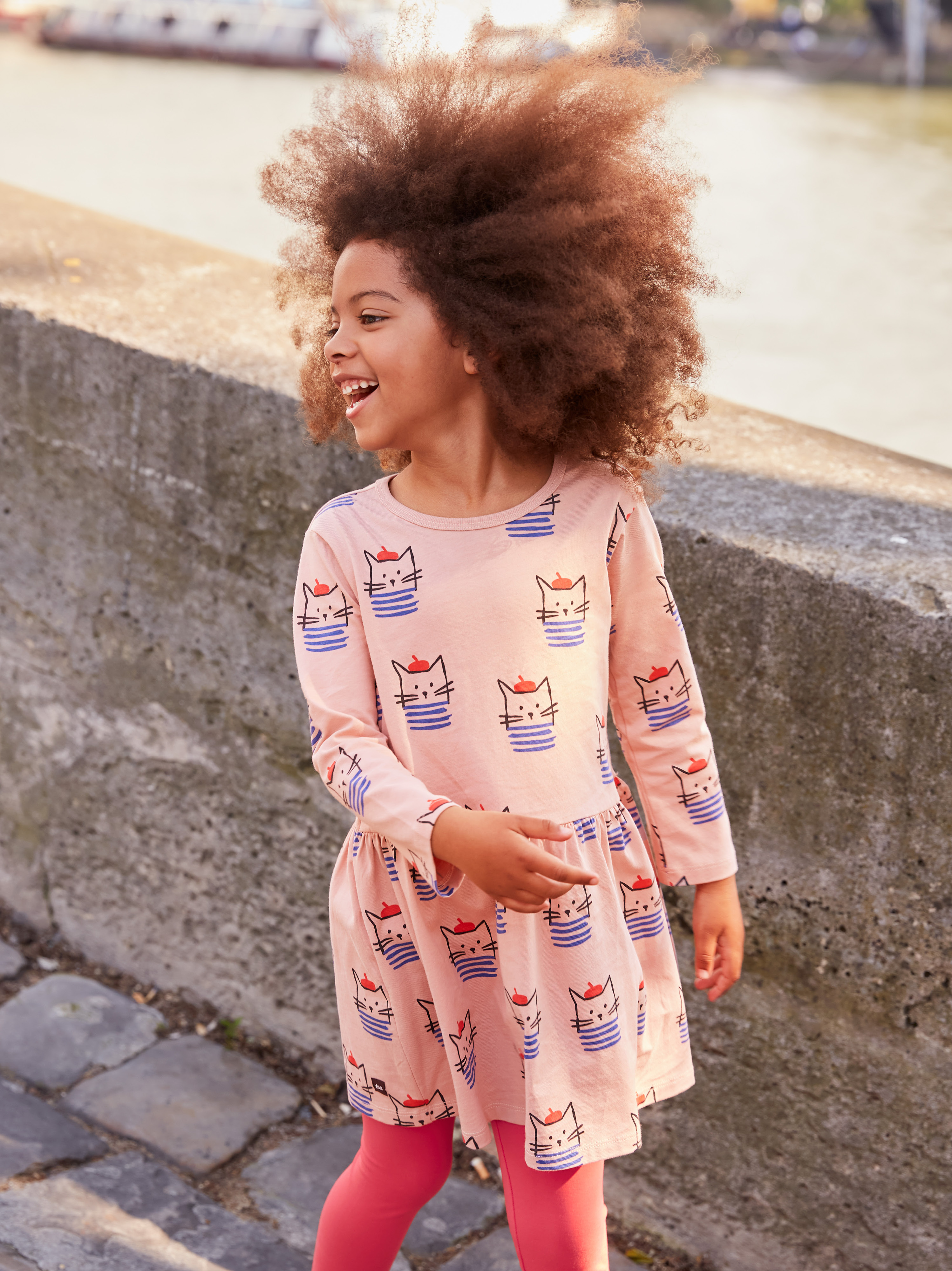 Long Sleeve Skirted Dress | Tea Collection