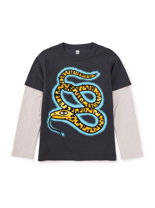 Snake Layer Sleeve Graphic Tee